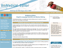 Tablet Screenshot of biomedicaleditor.com